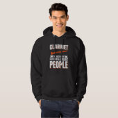 Klarinette Musikinstrument Hoodie (Vorne ganz)