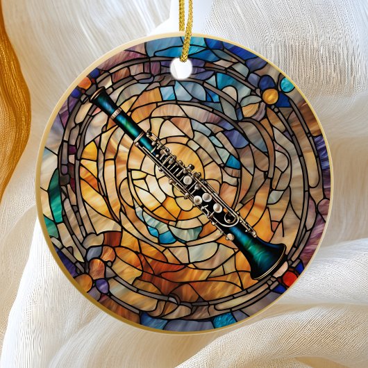 Klarinette Musikinstrument Keramik Ornament