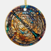 Klarinette Musikinstrument Keramik Ornament (Vorne)