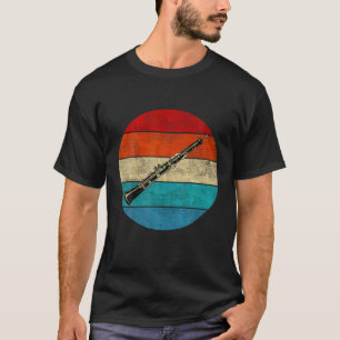 Klarinette Musikinstrument Vintag Retro Sunset T T-Shirt