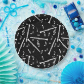 Klarinette Musiknote Muster Pappteller (Party)