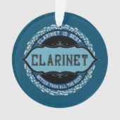 Klarinette Musiknoten Circle Ornament (Vorderseite)