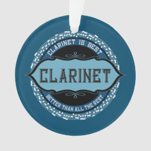 Klarinette Musiknoten Circle Ornament