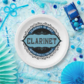 Klarinette Musiknoten Circle Pappteller (Party)