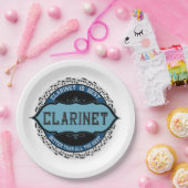 Klarinette Musiknoten Circle Pappteller (Party)