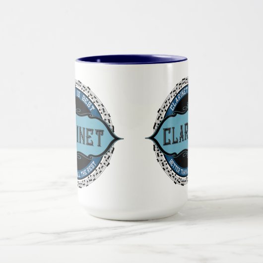 Klarinette Musiknoten Circle Tasse (Zentrum)