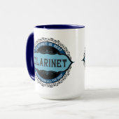 Klarinette Musiknoten Circle Tasse (Vorderseite Links)