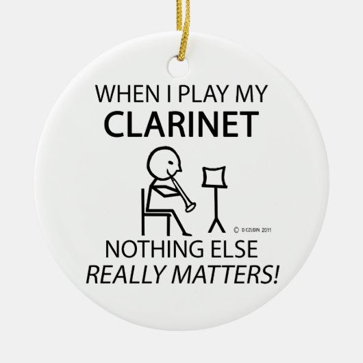 Klarinette nichts anderes zählt keramikornament (Vorne)