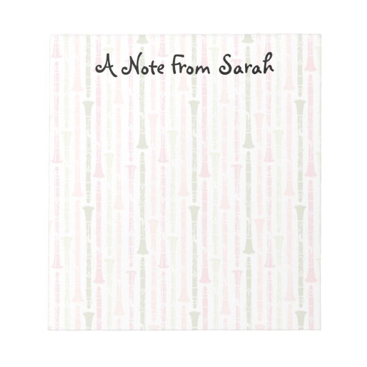 Klarinette Notizblock (Vorderseite)