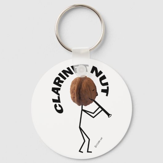 Klarinette Nut Schlüsselanhänger (Vorderseite)