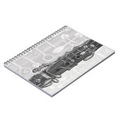 Klarinette-Oberteil-Monogram-Notebook Notizblock (Linke Seite)