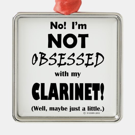 Klarinette Ornament Aus Metall (Vorne)