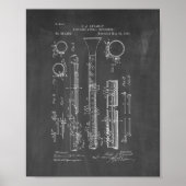 Klarinette Patent - Chalkboard Poster (Vorne)