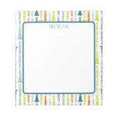 Klarinette Personalisiertes Musikinstrumentengesch Notizblock (Vorderseite)