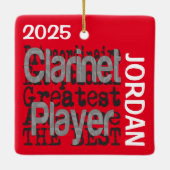 Klarinette Player Extraordinaire CUSTOM Keramikornament (Rückseite)