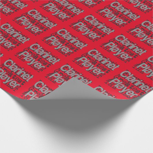 Klarinette Player Extraordinator Geschenkpapier (Ecke)