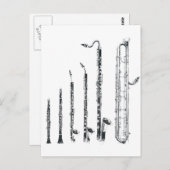 Klarinette Postkarte (Vorne/Hinten)