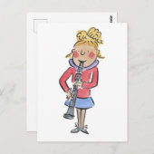 Klarinette Postkarte (Vorne/Hinten)