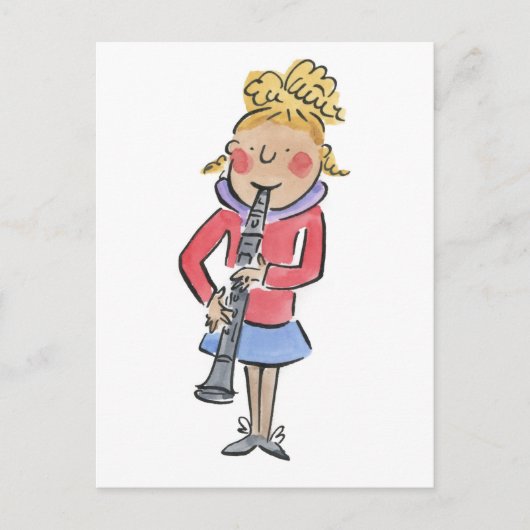 Klarinette Postkarte (Vorderseite)