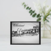 Klarinette Postkarte (Stehend Vorderseite)