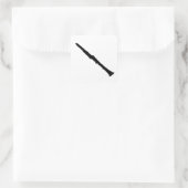 Klarinette Quadratischer Aufkleber (Tasche)