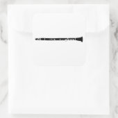 Klarinette Quadratischer Aufkleber (Tasche)