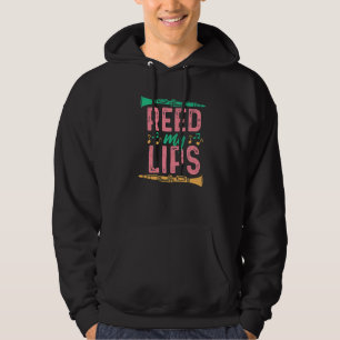 Klarinette reed meine Lippen für Frauen und Mädche Hoodie