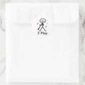 Klarinette Runder Aufkleber (Tasche)