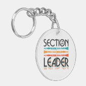 Klarinette Sektion Leader School Band Retro Schlüsselanhänger (Vorderseite links)