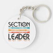 Klarinette Sektion Leader School Band Retro Schlüsselanhänger (Rückseite)