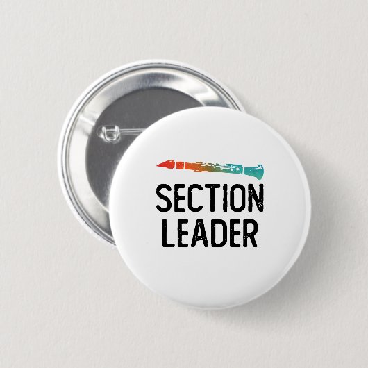 Klarinette Sektionsleiter Marching Band Button (Vorne & Hinten)