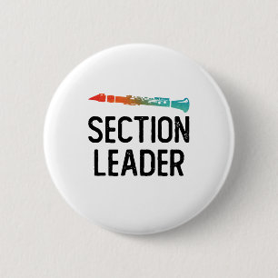 Klarinette Sektionsleiter Marching Band Button