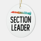 Klarinette Sektionsleiter Marching Band Keramik Ornament (Links)