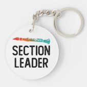 Klarinette Sektionsleiter Marching Band Schlüsselanhänger (Rückseite)