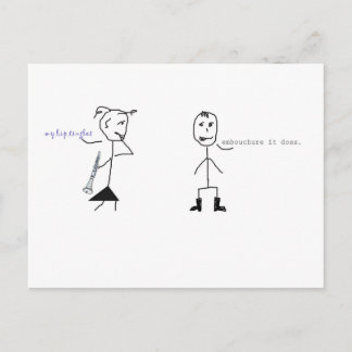 Klarinette Spaß Postkarte