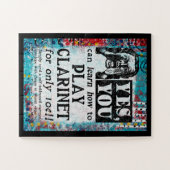Klarinette spielen - Funny Vintage Ad Puzzle (Horizontal)