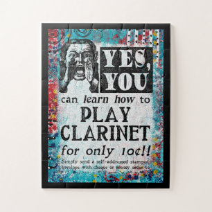 Klarinette spielen - Funny Vintage Ad Puzzle