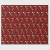 Klarinette Stickman Geschenkpapier (Flach)