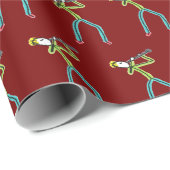 Klarinette Stickman Geschenkpapier (Rolleneckpunkt)