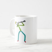 Klarinette Stickman Kaffeetasse (Vorderseite Links)