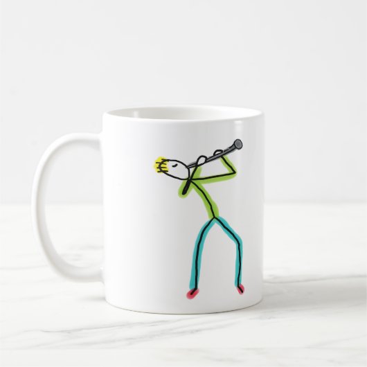 Klarinette Stickman Kaffeetasse (Links)