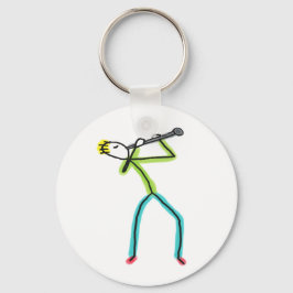 Klarinette Stickman Schlüsselanhänger