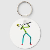 Klarinette Stickman Schlüsselanhänger (Rückseite)