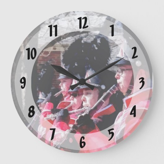 Klarinette und Flöten im Parade Große Wanduhr (Vorderseite)