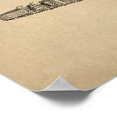 Klarinette Vintag Poster (Ecke)