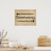 Klarinette Vintage Poster (Küche)