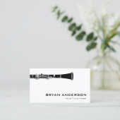 Klarinette Visitenkarte (Stehend Vorderseite)