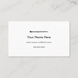 Klarinette Visitenkarten Visitenkarte