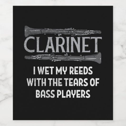 Klarinette Weinetikett (Einzelnes Label)