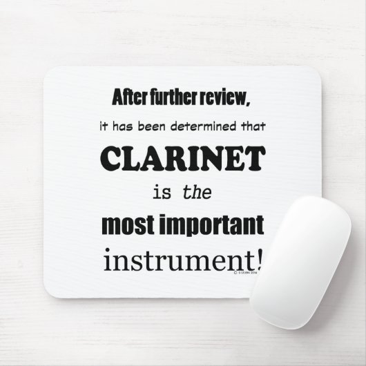 Klarinette wichtigstes Instrument Mousepad (Mit Mouse)